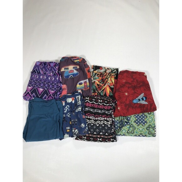 Lot Of 7 Pairs OS LulaRoe 1 Other Leggings Size One Size - Picture 7 of 8